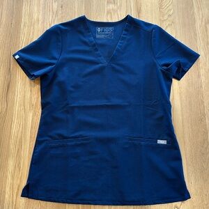 Figs Casma Scrub Top in Navy Blue Size Small